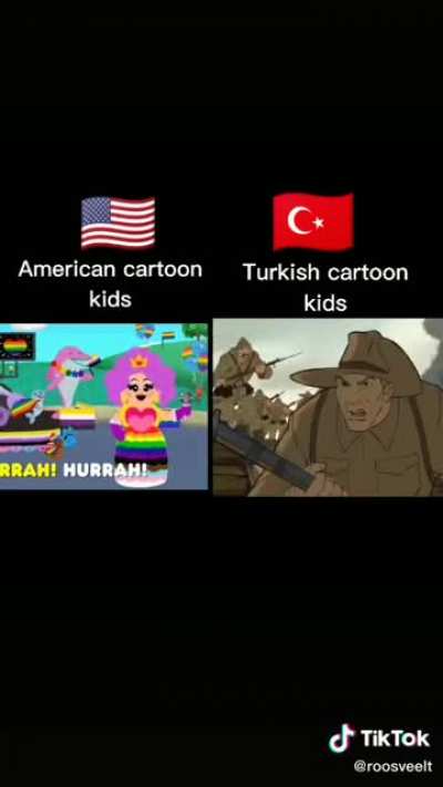 Average W*stern cartoon 🤮 vs CHAD K A R A B O G A cartoon