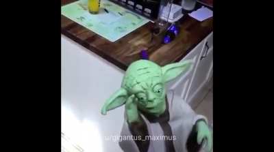 Green smurf gets slapped