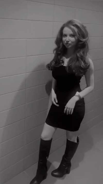 Showing the curves in a short dress