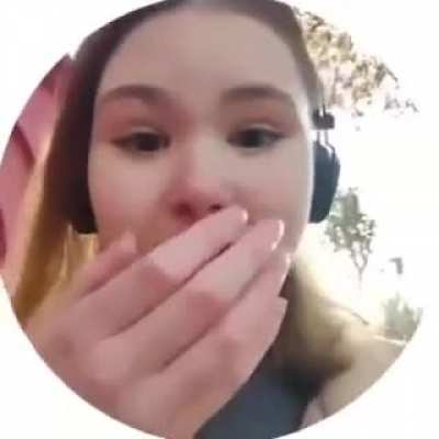 Ukrainian girl filming a video in Kyiv this morning the moment a Russian missile hits accross the street. This is the largest attack on Kyiv since the first month of the war.