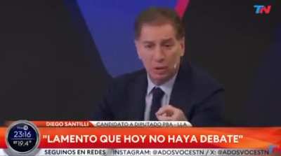 Santilli cruzó a Taiana luego de que el candidato de Fuerza Patria se bajó de un debate.
