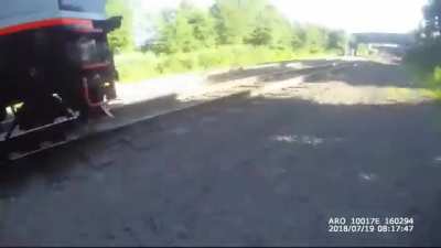He was sleeping on the rails...