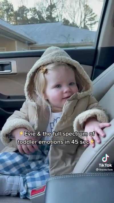 Full spectrum of toddler emotions