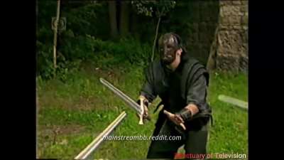 Natalie Morse Knees a Man in the Balls in the New Adventures of Robin Hood 2x6