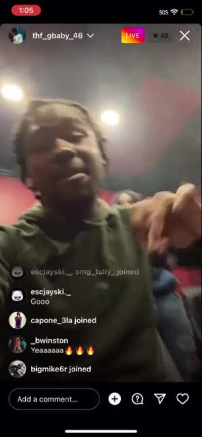THF Gbaby says “We did shit for all these blocks we the ones they call to lay that belt we knocked off all the opps” 👀