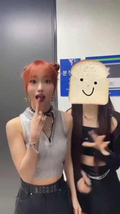 [230223] Yujin &amp;amp; Youngeun TikTok update: 🍞 Meow, behind the scene #YoungJin