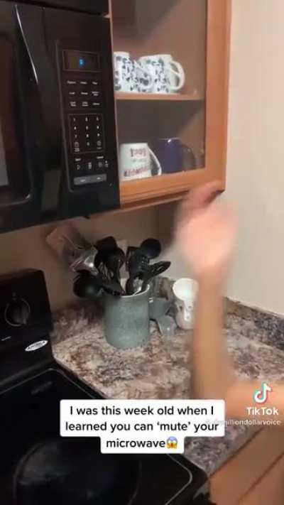 So apparently you can mute a microwave