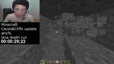 MINECRAFT CACES&CLIFFS ANY% LAVA DEATH RUN!! BEAT MY RECERD DUMASES 😎 😎 😎