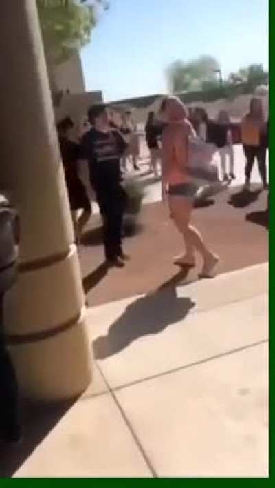 A girl bullies and hits a guy, and when the guy fights back as a form of self-defense, JV football players try to defend her