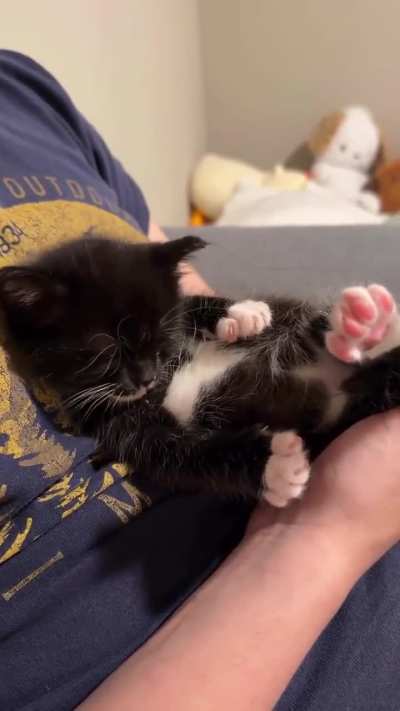 Fell asleep after working hard cleaning up that soupbelly