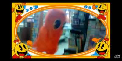 Pac-man in real life dude fucking falls credits:remi gaillard