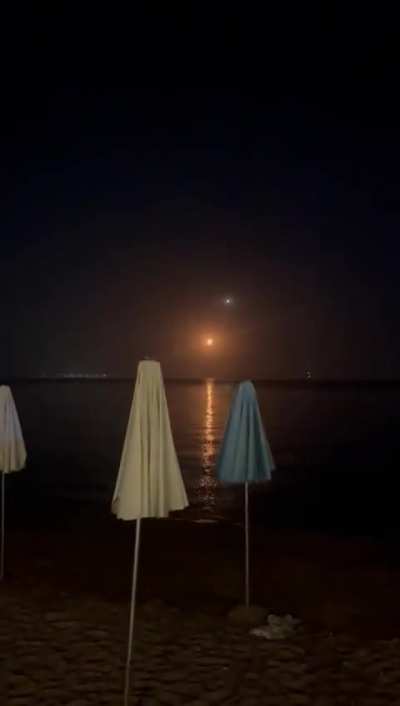 First operational Naval Iron Dome Intercept of a hostile drone from a Saar 6 corvette in Eilat bay