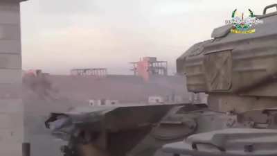 Syrian Army and allied forces fighting against ISIS/Daesh in Deir Ezzor 2016 with enemy visible at some parts of the video.
