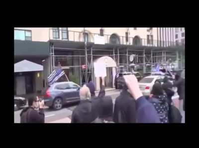 Rudy Giuliani has eggs thrown at his car in pro Trump caravan
