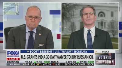 RU POV - US Treasury Secretary Scott Bessent - "We may lift sanctions on Russian oil to create supply" - Fox News