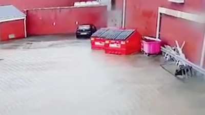 Self-disposing trash