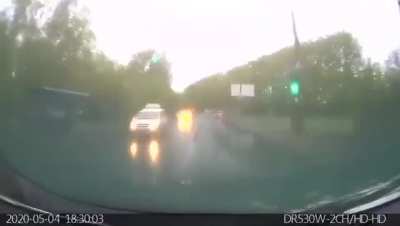 10 years old boy in Russia, drives a car with his 4 years old sister