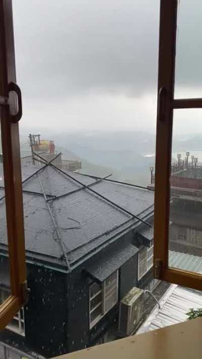 View from a teahouse in Jiufen, Taiwan. This town was the inspiration for the Spirit World town in &ldquo;Spirited Away&rdquo;
