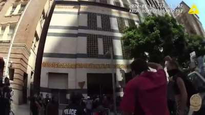 Bodycam footage of the "Gangs of LAPD Beating Up Peaceful Wheelchaired- Protestor" video has been released