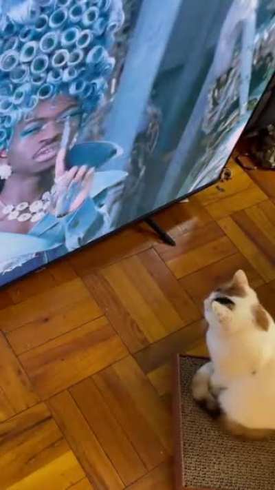 She loves Lil Nas X and comes running whenever he&rsquo;s on the TV