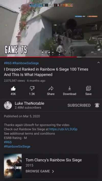 R6 do be like that