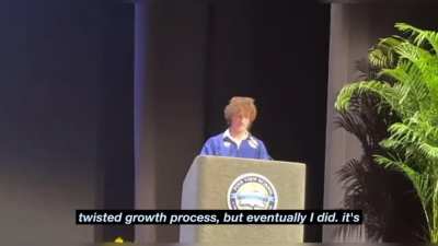 Florida high school class president was told by his school that they would cut his microphone if he said &ldquo;gay&rdquo; in his grad speech, so he replaced gay with &ldquo;having curly hair.&rdquo;