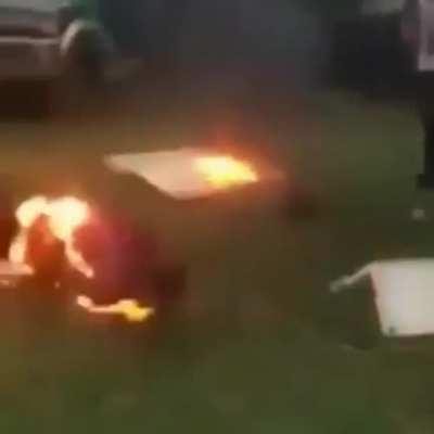 Light table on fire and jump on it, WCGW?