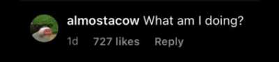 Existential crisis I witnessed in an Instagram comment section