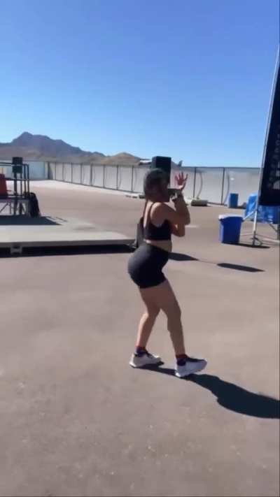 Camila dancing while in Arizona for Tough Mudder , from IG February 2022