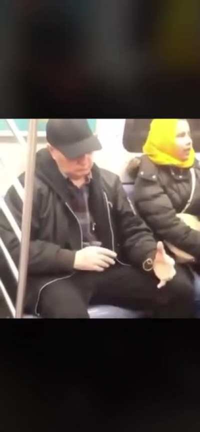 You find people doing the strangest things on subways.