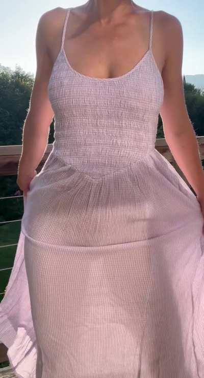 I love this purple gingham dress
