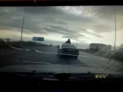 Driver goes on rampage and dies in head on crash.