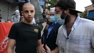 free palestine protesters in nyc: "these f*ggots needs to give us our land back"