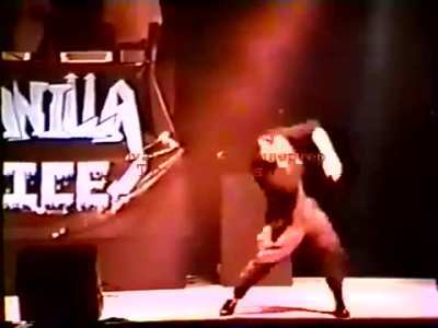 Vanilla Ice dancing like a madman in 1989, just one year before "Ice Ice Baby" was released