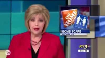 Newscasters crack up during report.