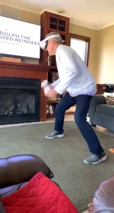Didn&rsquo;t even know how many shots he had before it was too late... (showed the family VR for thanks giving)