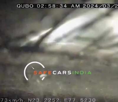 Tata Punch tyre burst on curve