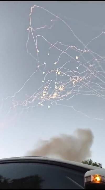 Interceptions above Sefad, northern Israel