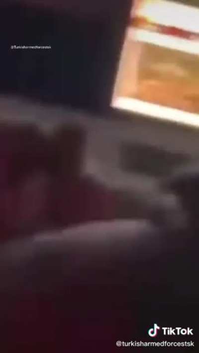 Turkish soldiers in tank survive getting hit with atgm