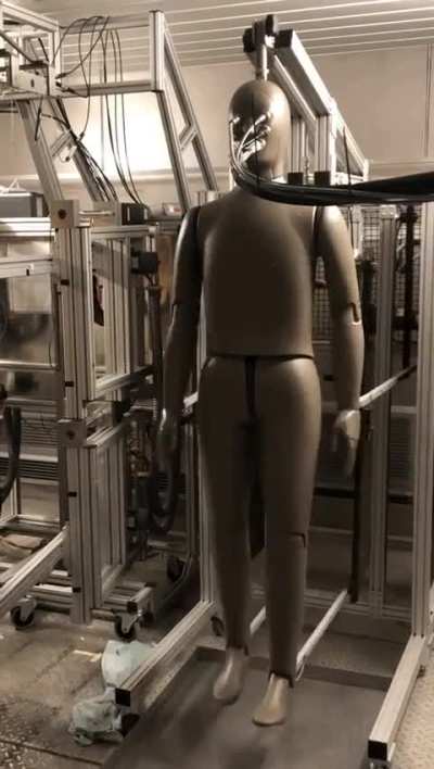 An ISO 15831 Thermal Manikin "ANDI" - Used to test clothing for standards compliance.