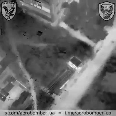 "Aerobomber" drops grenades on Russian infantry and transport vehicles. (Video published May 29 2024)