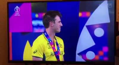 Indian PM handing over the WC trophy to Cummins