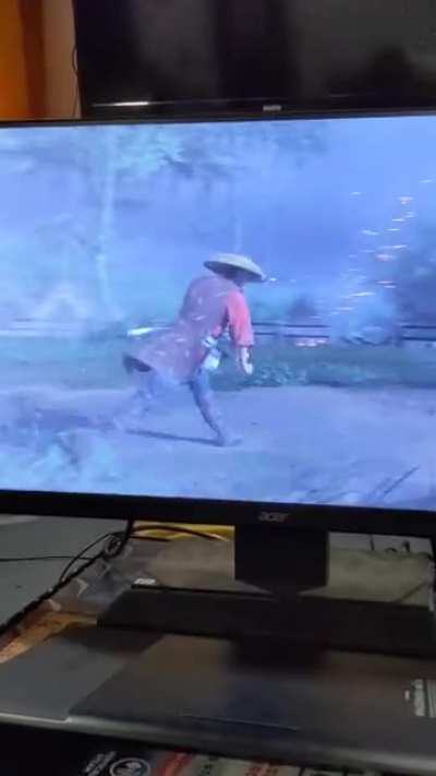 I just got a glitch that makes Jin look like he has to go pee