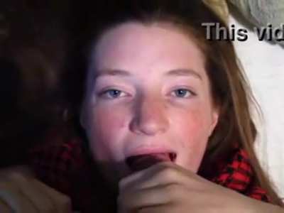 This White Girl's mouth is dedicated to pleasing Arab dicks - La bite de rebeu est sa sucette pr&eacute;f&eacute;r&eacute;e