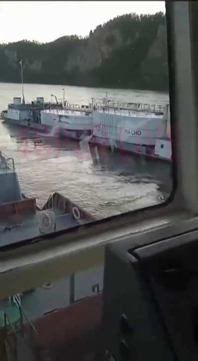 Two river tankers collide in Irkutsk Oblast, Russia, rupturing a 138-ton gasoline tank &ndash; 12 June 2023 (transcript in comments)