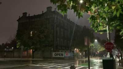 rainy evening at my college