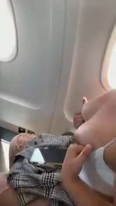 flashed my tits on the plane hoping nobody glanced