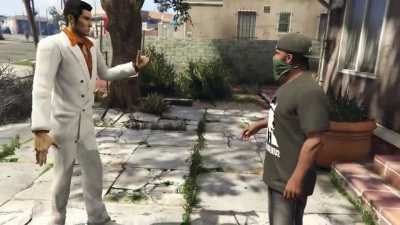 Kiryu be roasting Franklin