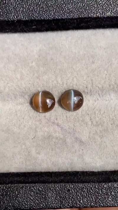 Matched chrysoberyl cat&rsquo;s eye pair ✨ [NFS]