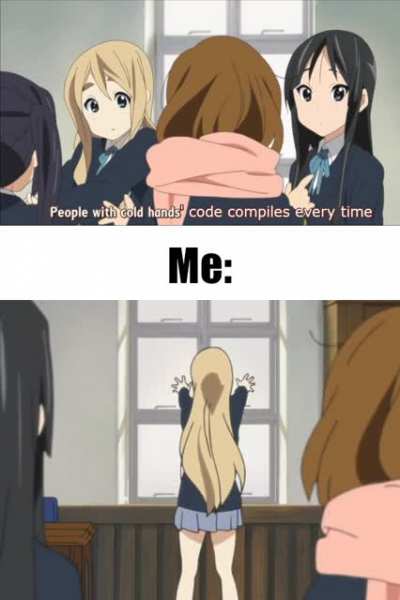 May mugi-chan serve you error free code with tea and biscuits.
